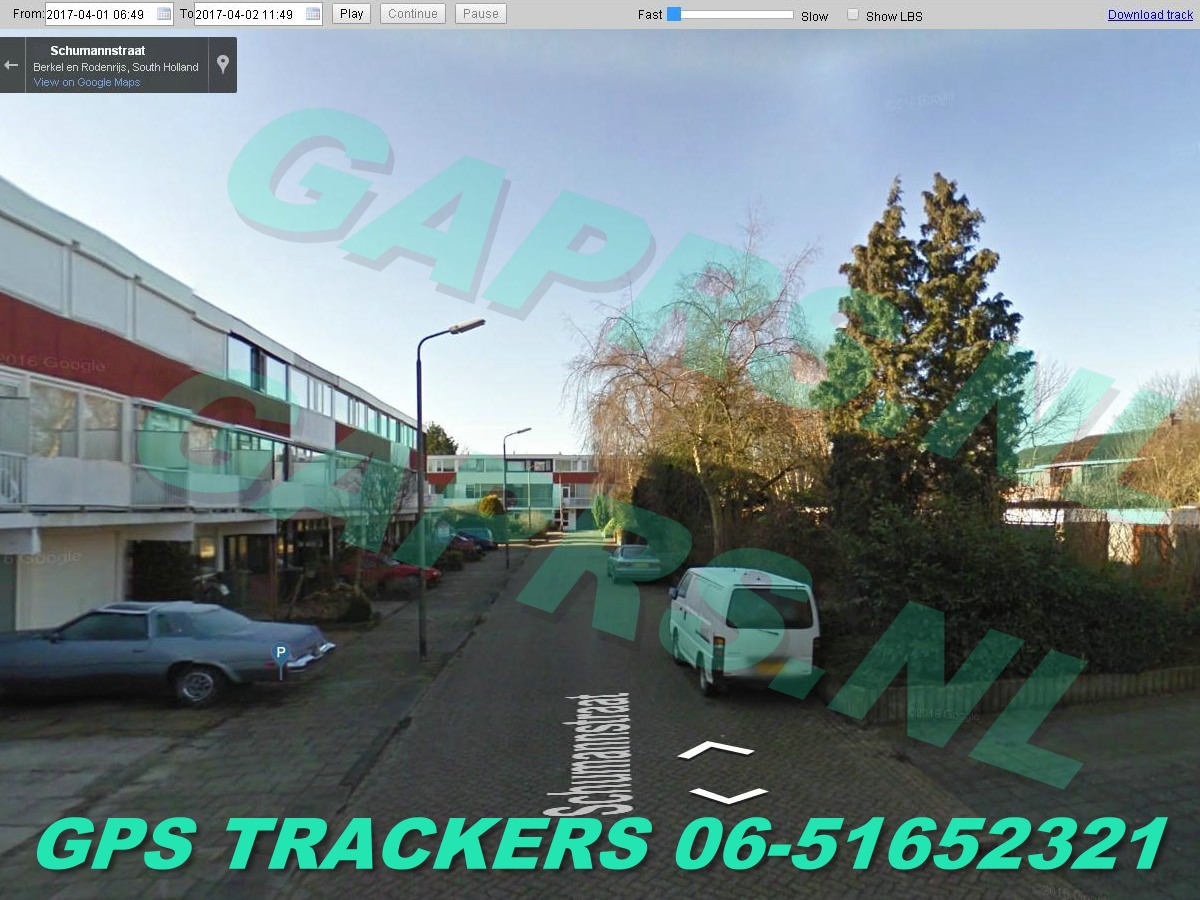 GAPRS   gebruiksklare magnetische gprs tracker  Streetview