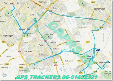 Google maps beeld van een gaprs gps tracker zonder abonnement